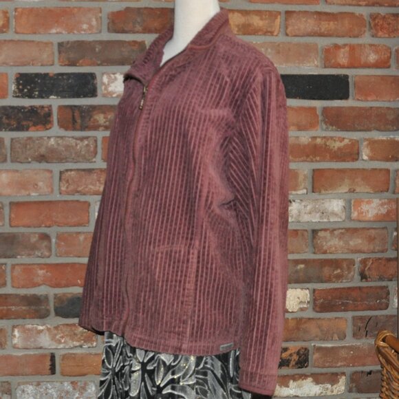 Vintage Woolrich Corduroy Zip-up Coat Jacket Hazel Berry XL - Picture 2 of 9